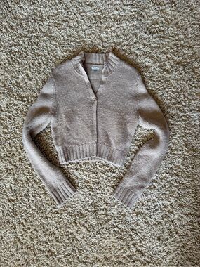 Vintage American Eagle Cropped Wool Blend Cardigan Sweater Size L